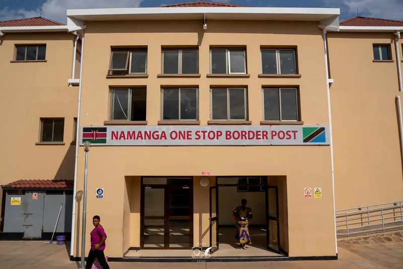 Namanga border crossing between Tanzania and Kenya